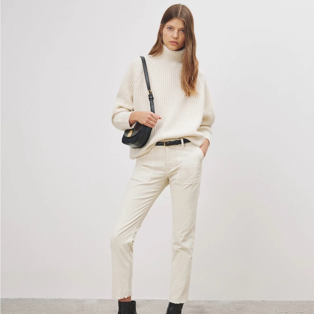 Nili Lotan Sz4 Corduroy Jenna in Ecru